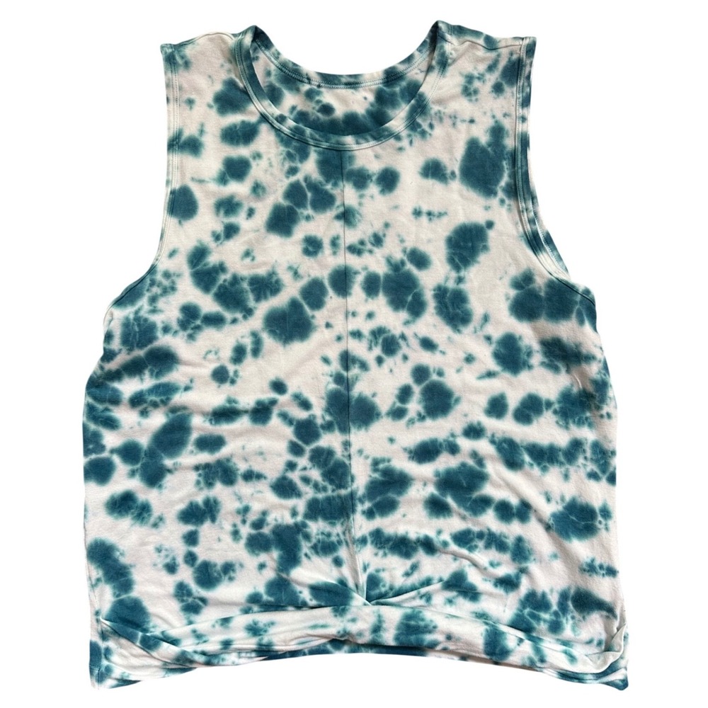 Burn Boot Camp Tie Dye Twist Front Cropped Tank Size XL NEW